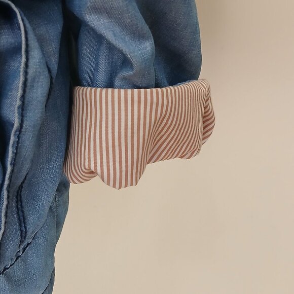 Anthropologie Marrakech Chambray Utility Lightweight Jacket Blue Size Large - Picture 6 of 11